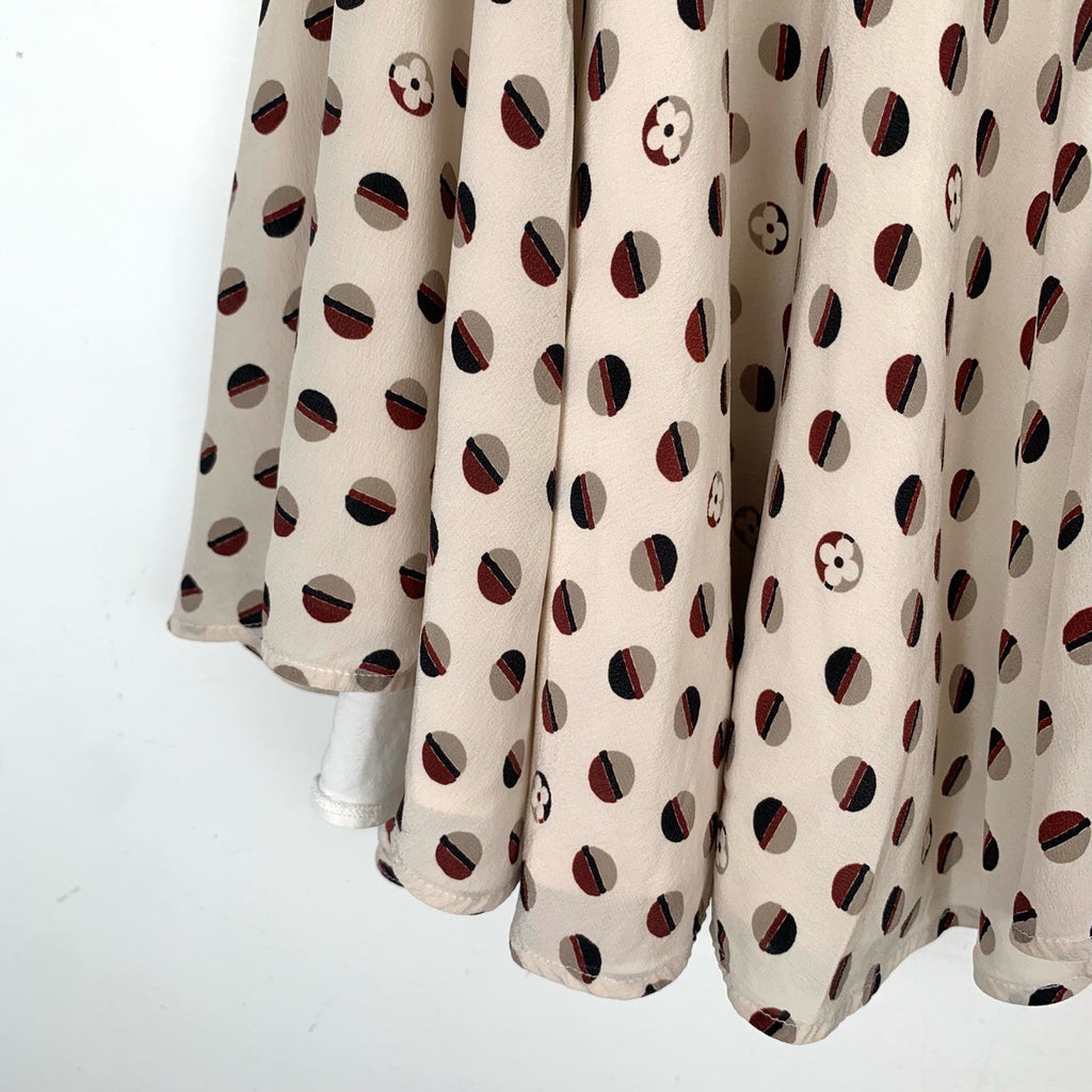 Louis Vuitton polka dot printed skirt L