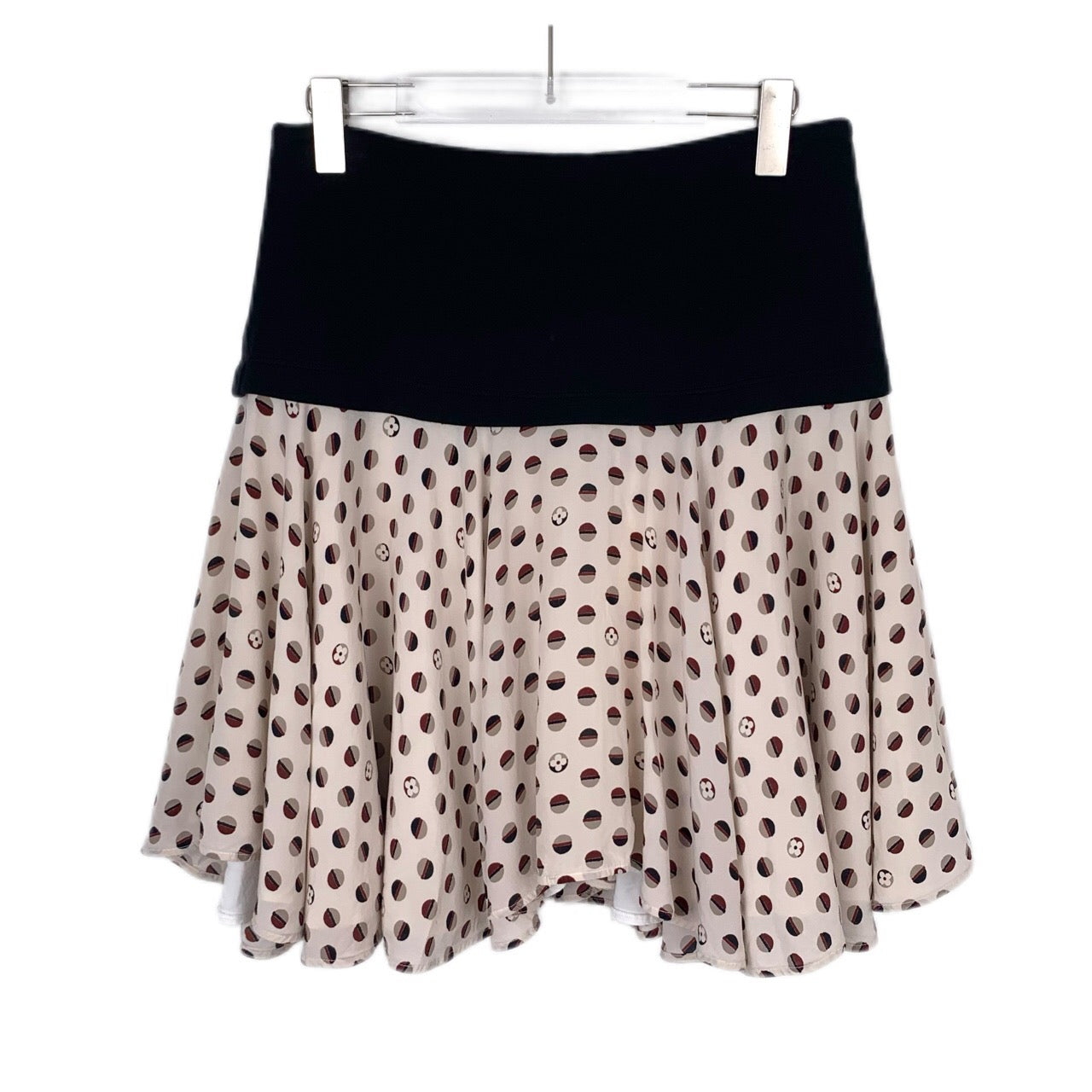 Louis Vuitton polka dot printed skirt L