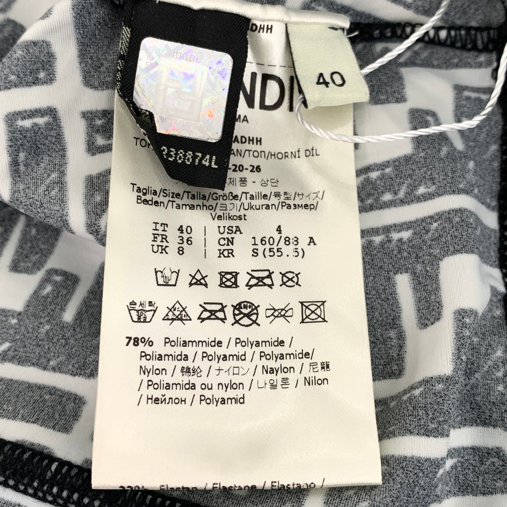 Fendi  Printed Crew Neck Crop Top M