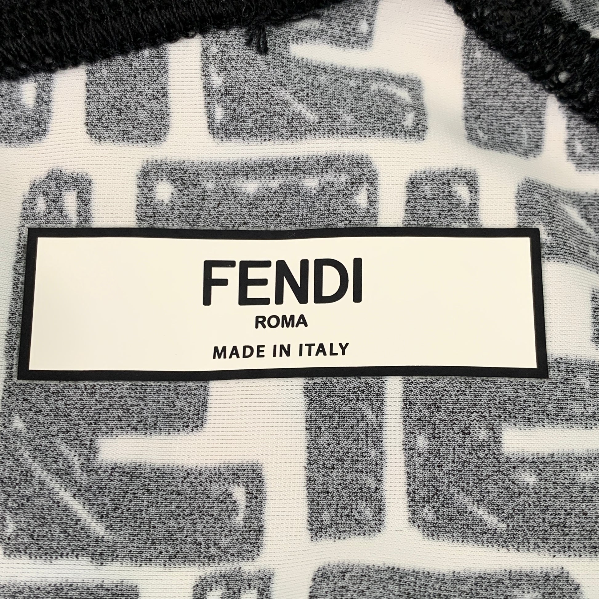Fendi  Printed Crew Neck Crop Top M