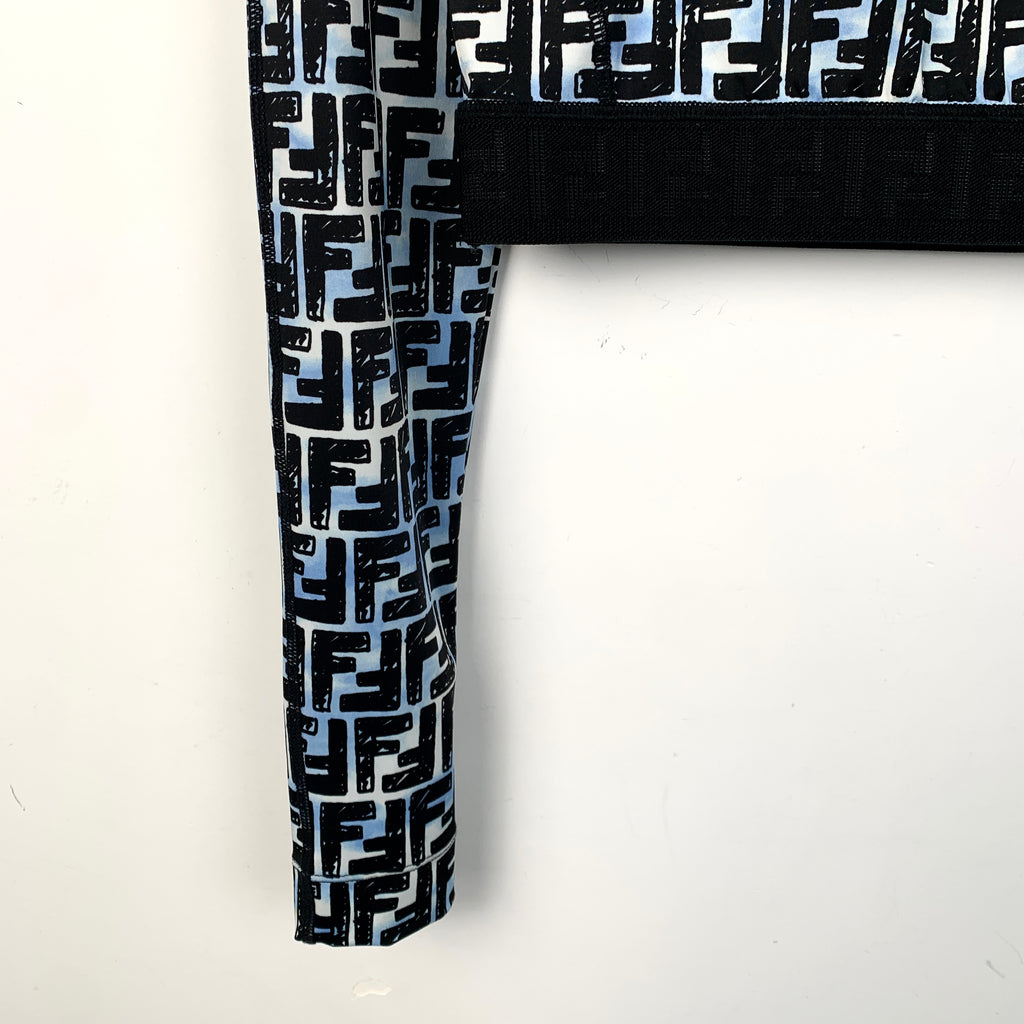 Fendi  Printed Crew Neck Crop Top M