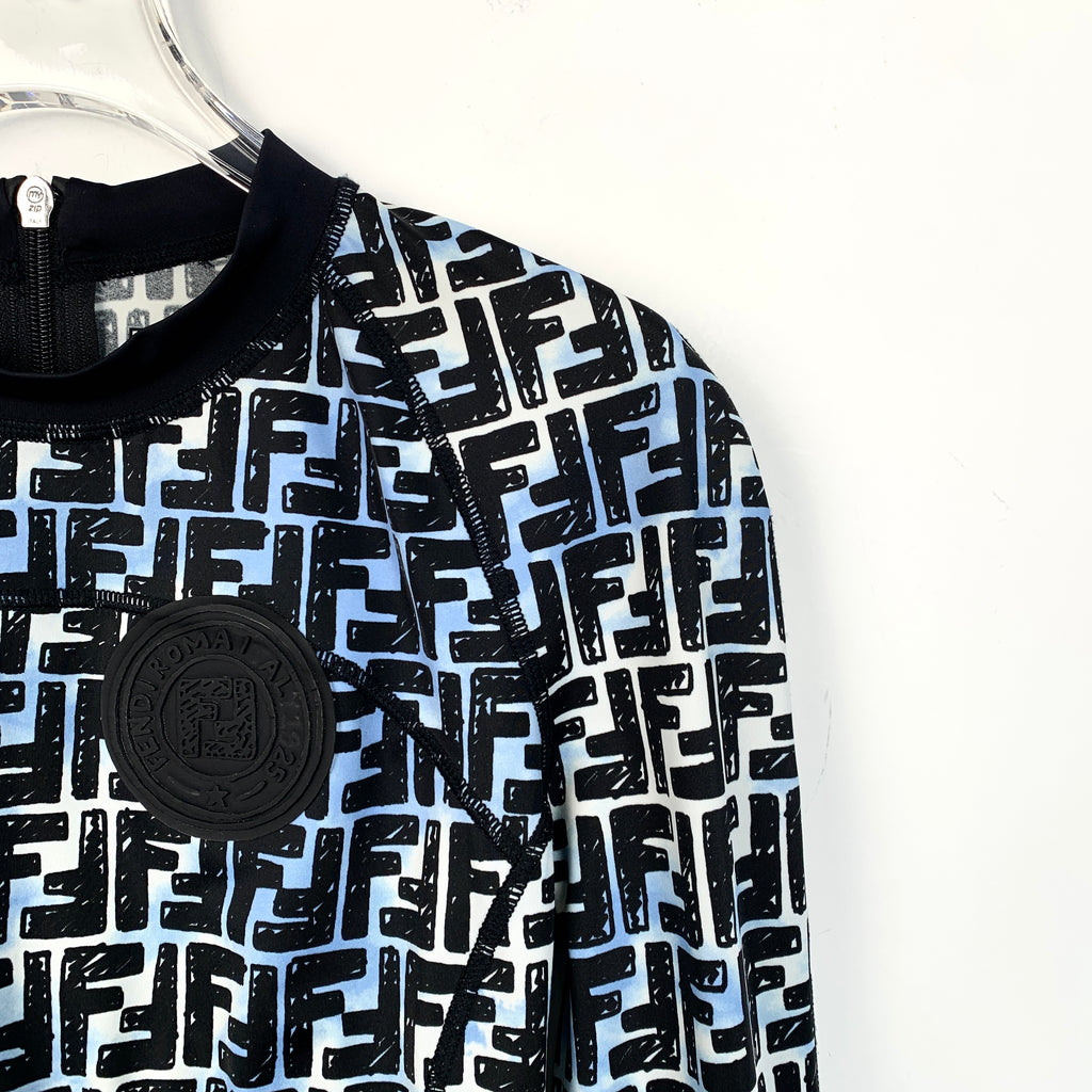 Fendi  Printed Crew Neck Crop Top M