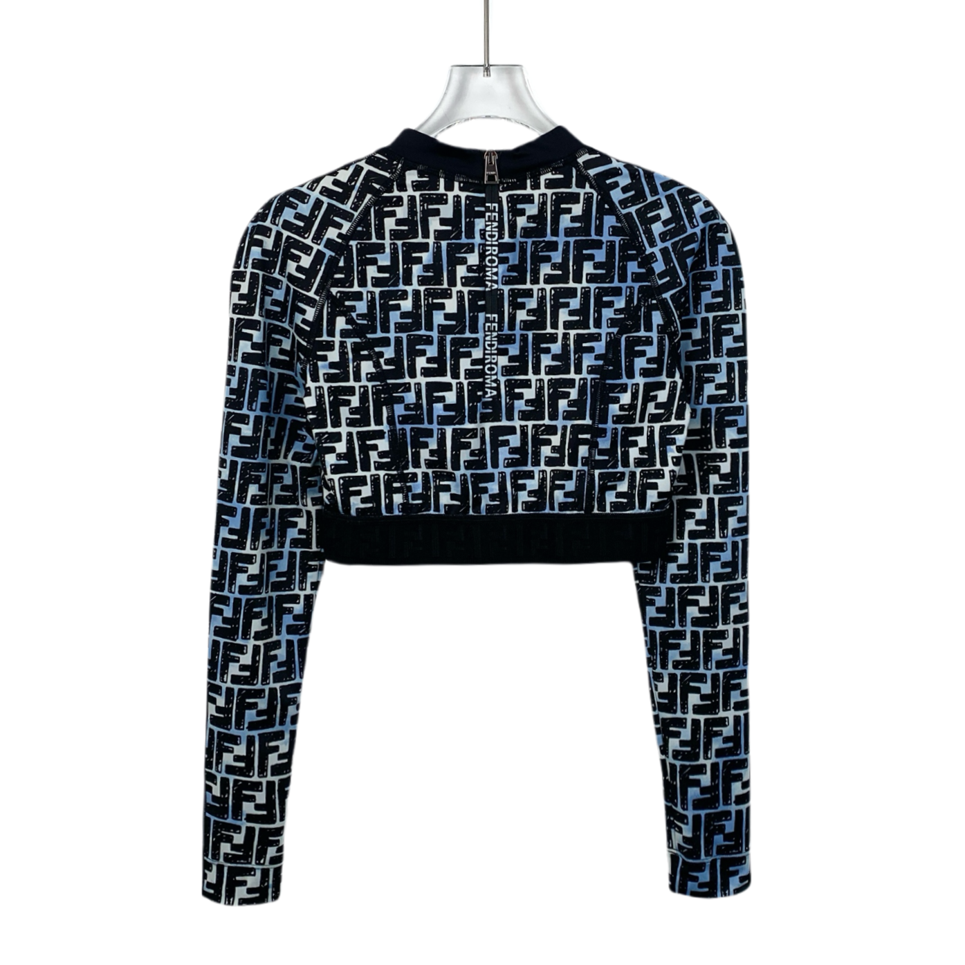 Fendi  Printed Crew Neck Crop Top M