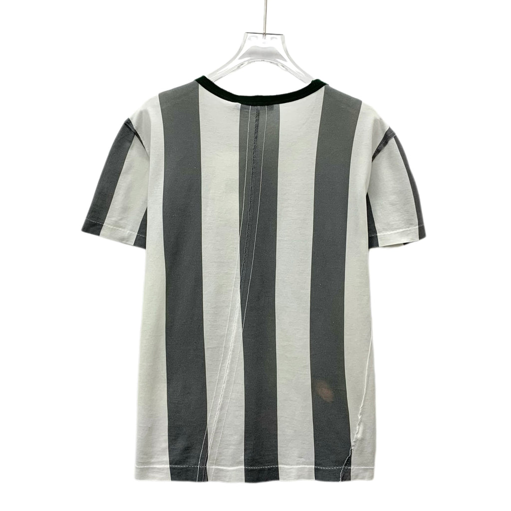 Dolce & Gabbana White & Grey Striped Lemon Printed Cotton SHIRT L
