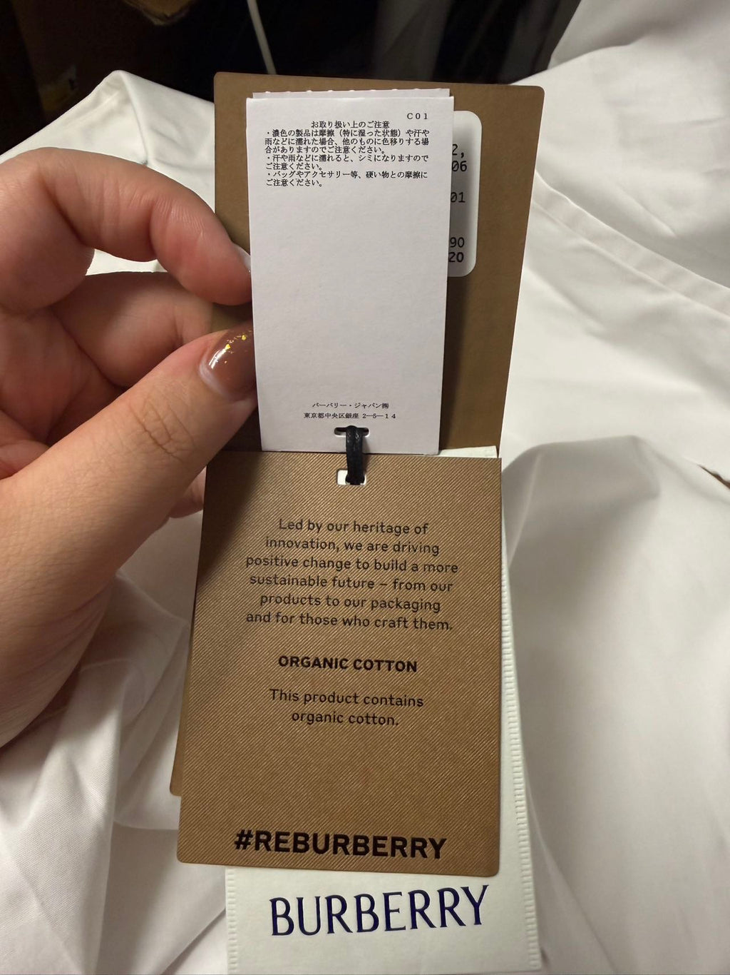 Pre-owned Burberry Shefford Long-Sleeve Shirt (Optic White size xl)