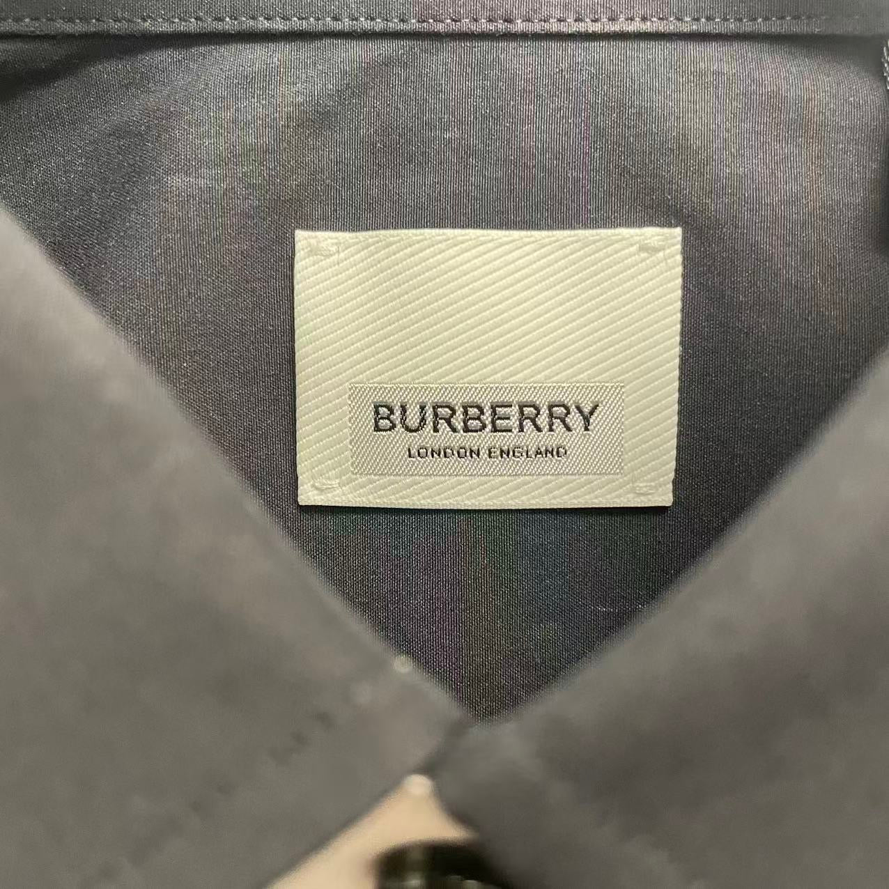 Pre-owned Burberry Shefford Long Sleeve Shirt (Black size M)