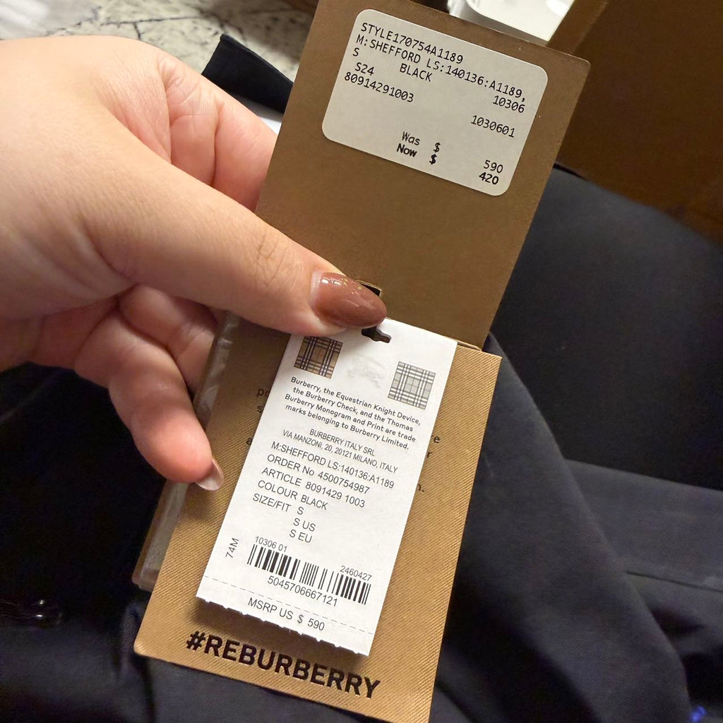 Pre-owned Burberry Shefford Long Sleeve Shirt (Black size s)