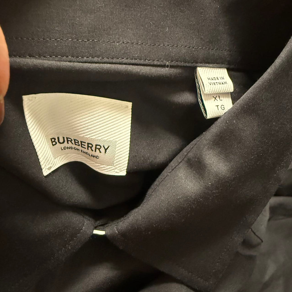 Pre-owned Burberry Shefford Long Sleeve Shirt (Black size xl)