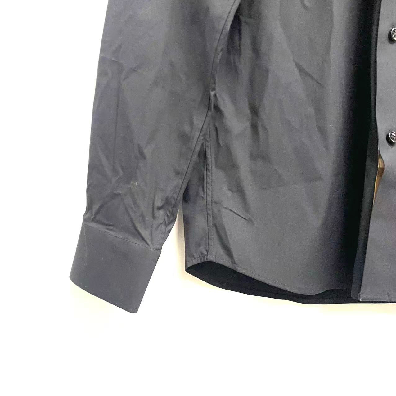 Pre-owned Burberry Shefford Long Sleeve Shirt (Black size XL)