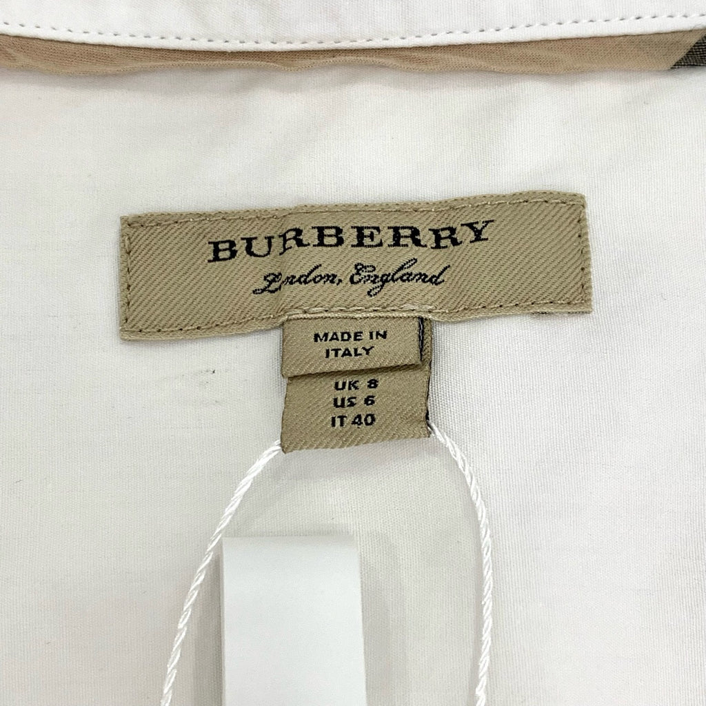 BURBERRY Madeline Cotton Poplin Shirt Dress White 40