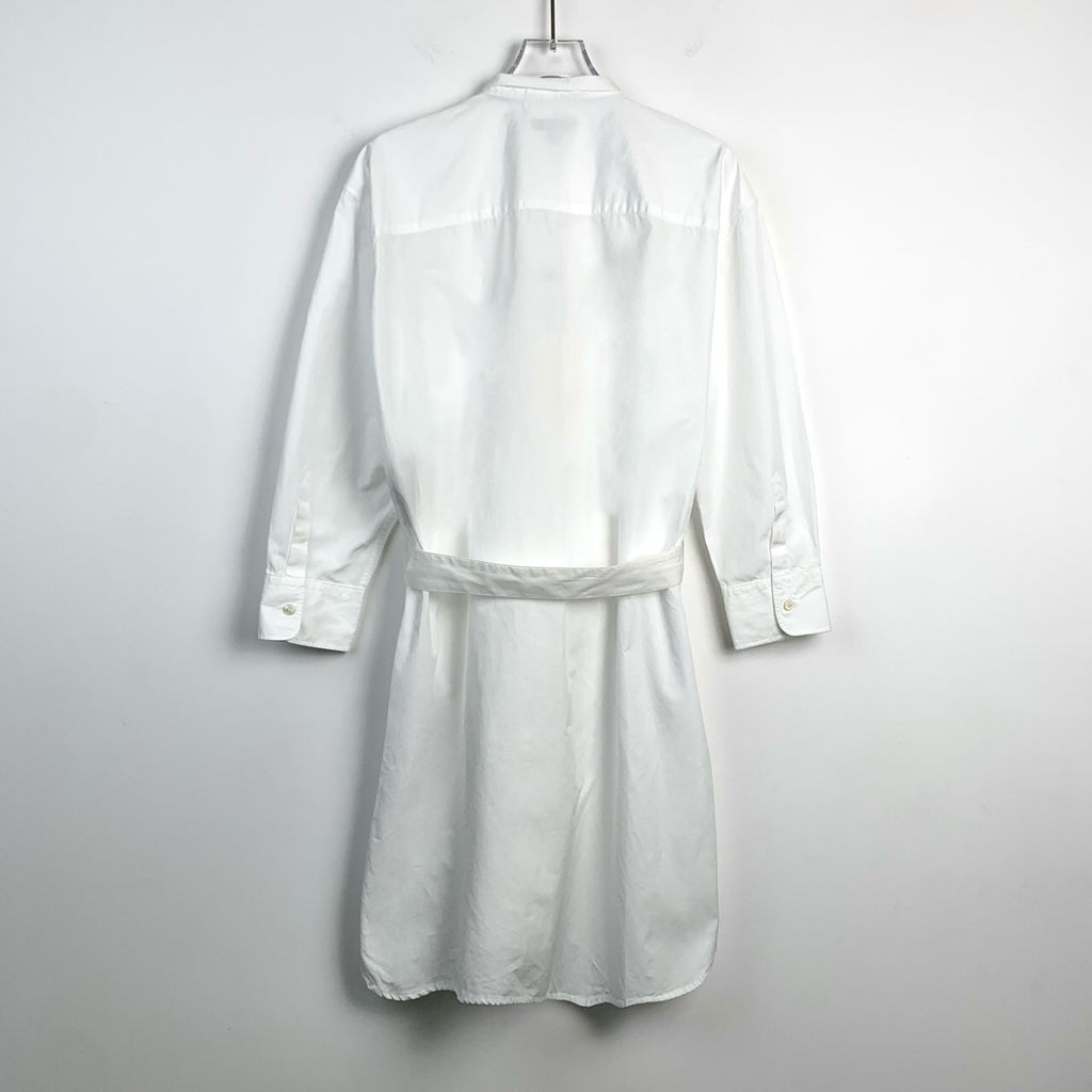 BURBERRY Madeline Cotton Poplin Shirt Dress White 40