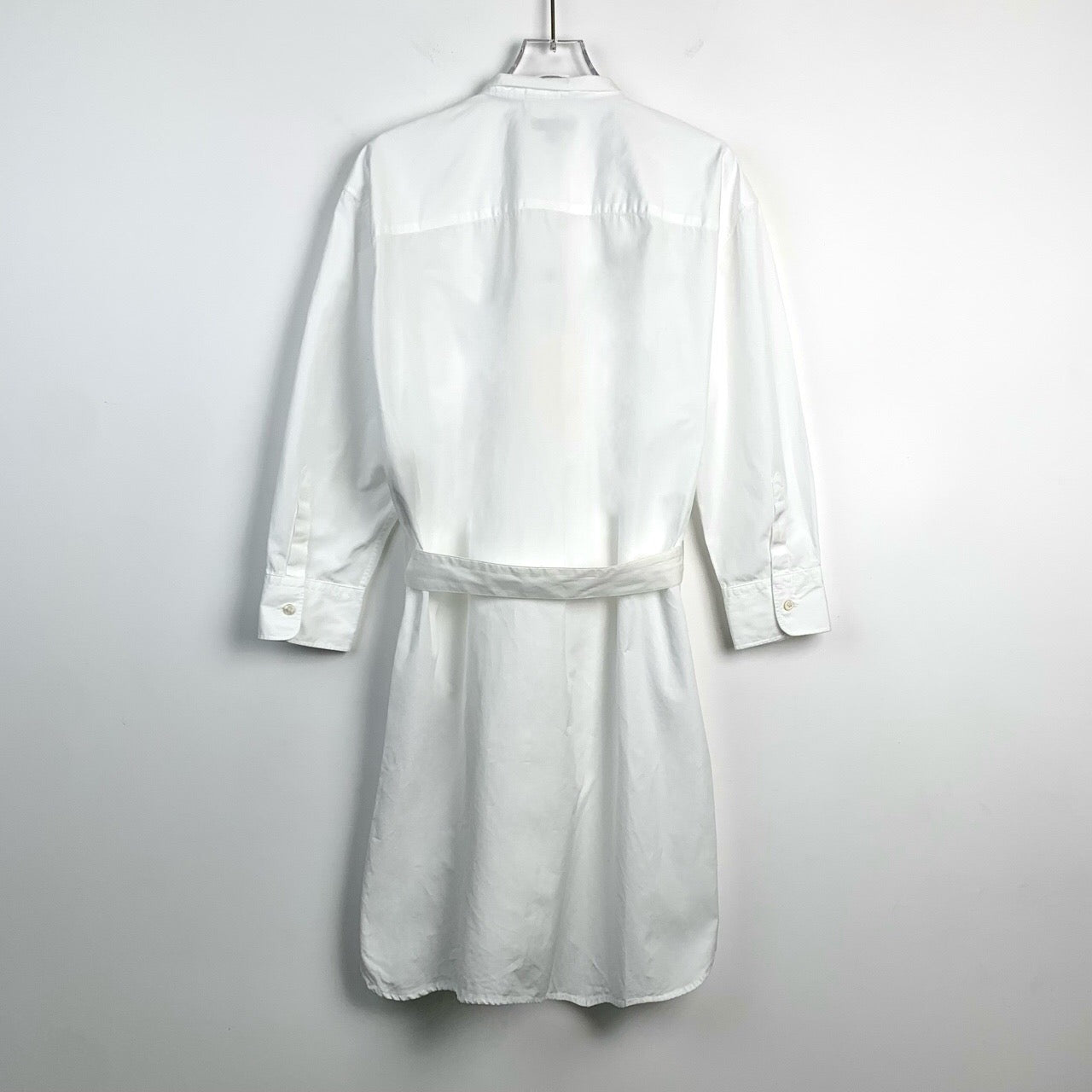 BURBERRY Madeline Cotton Poplin Shirt Dress White 40
