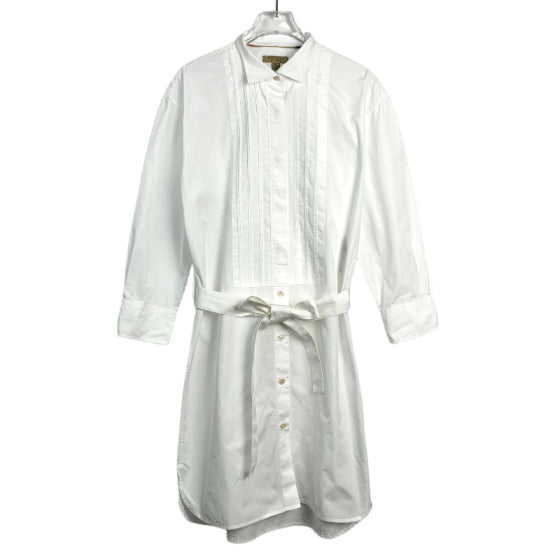 BURBERRY Madeline Cotton Poplin Shirt Dress White 40