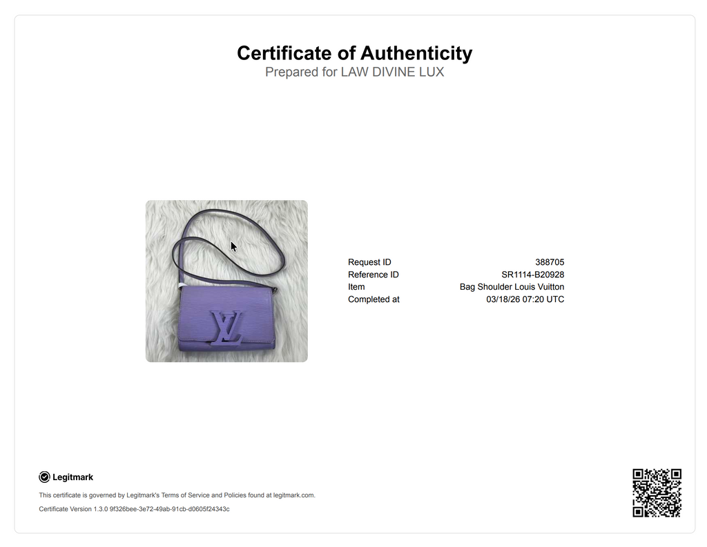 Lilac Epi Leather Louise PM Bag B20928  B20928