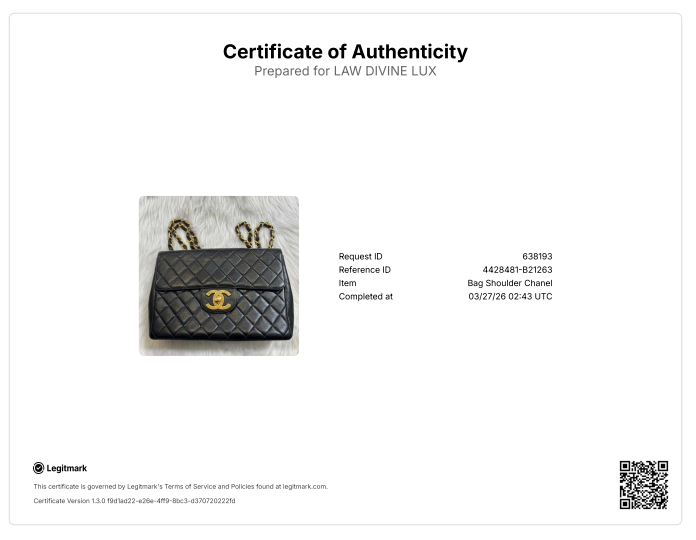 CHANEL Vintage Black Lambskin Maxi Classic Flap Bag B21263