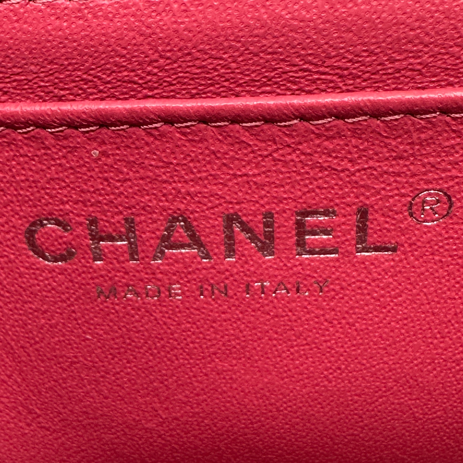 Lambskin Quilted Mini Rectangular Flap Neon Pink B22180