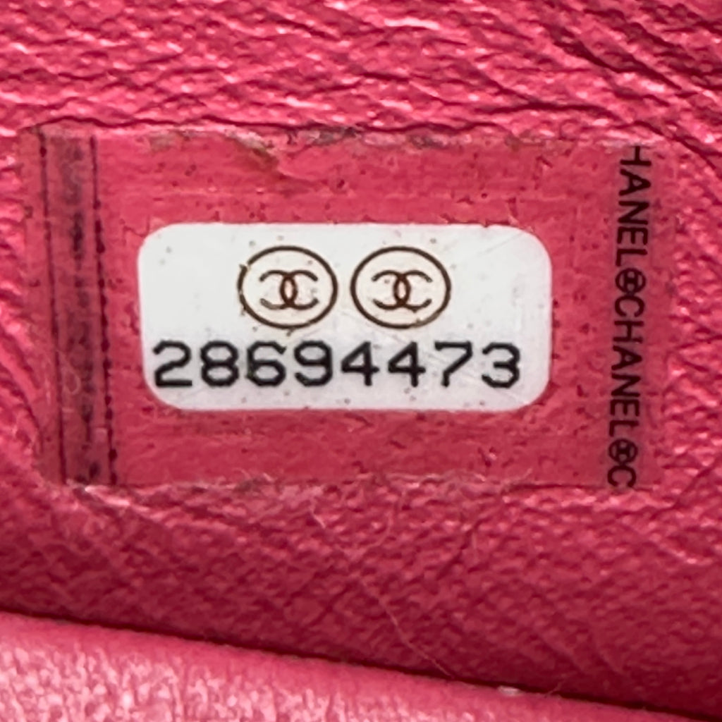 Lambskin Quilted Mini Rectangular Flap Neon Pink B22180