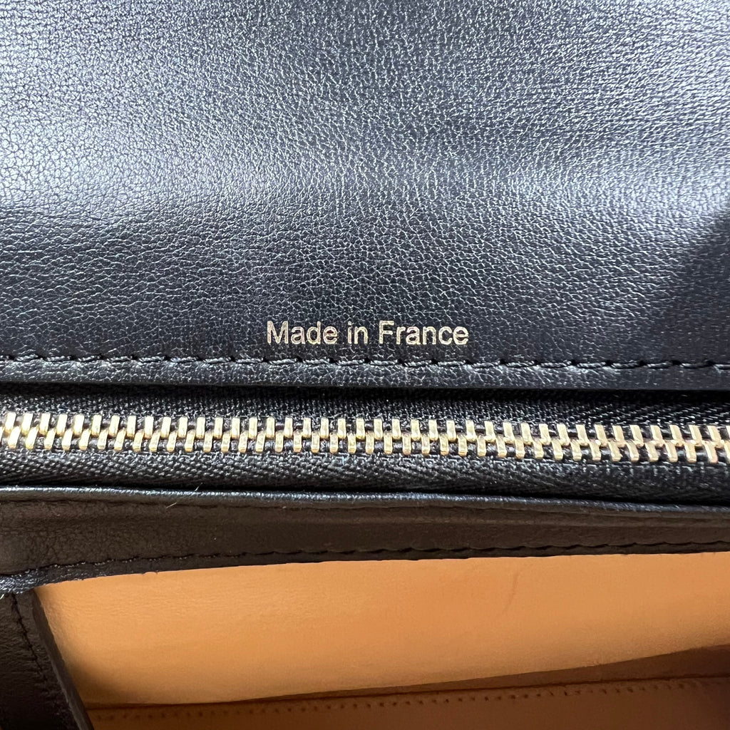 Calfskin MM Tempete Satchel Black B22193