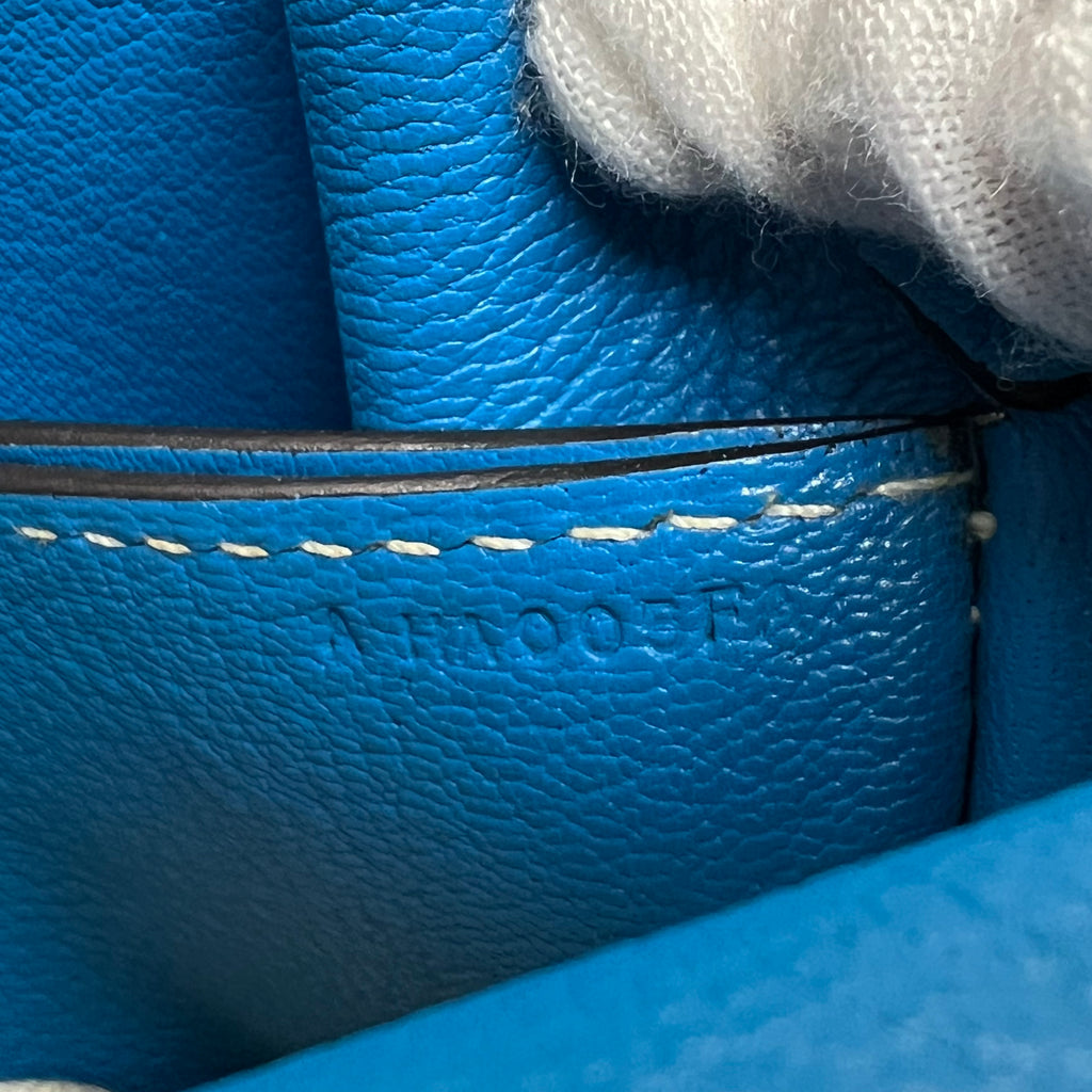 Hermes Grain d'H Sac Roulis 23 Bleu De Galice twins B22025