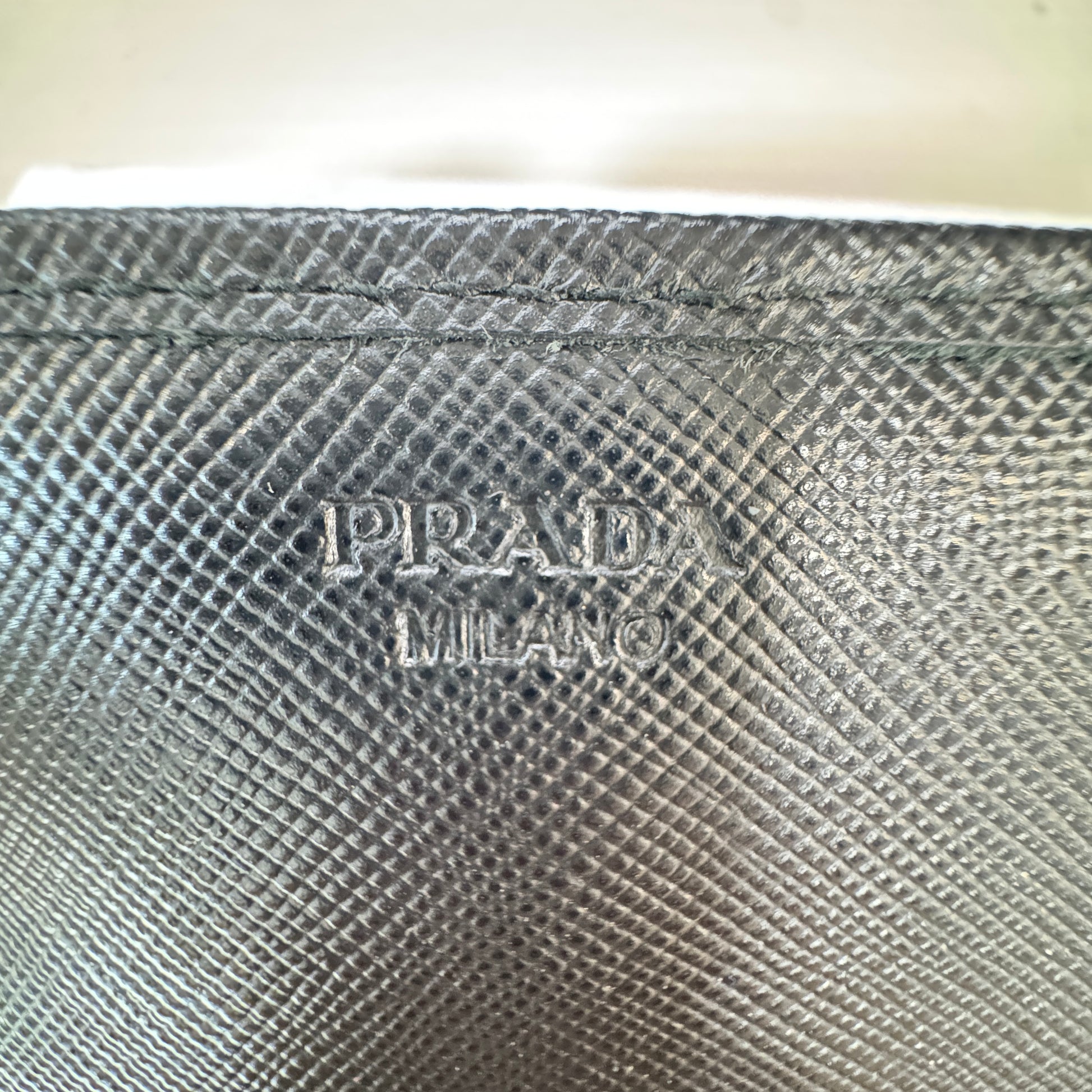 Prada Saffiano Leather Continental Wallet Black W21625