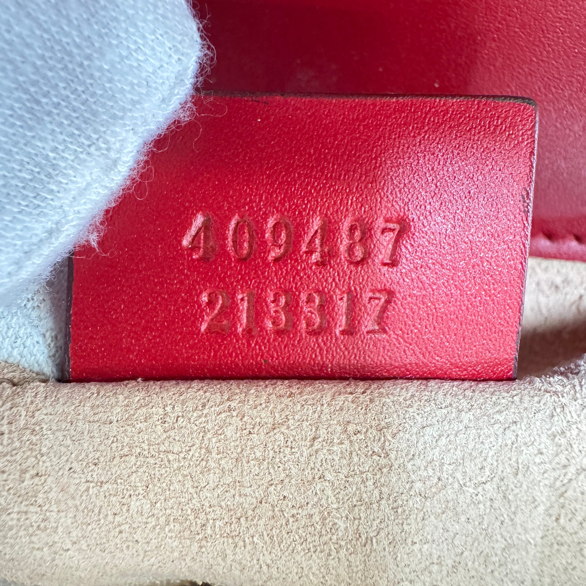 Guccissima Signature Small Padlock Top Handle Bag Hibiscus Red B21664