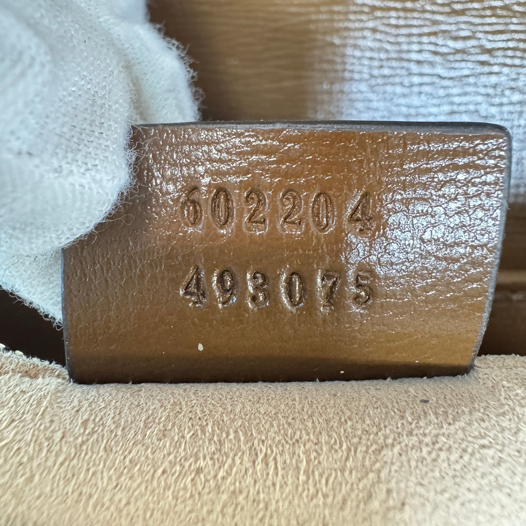 GG Supreme Monogram Horsebit 1955 Shoulder Bag Beige Brown Sugar B22286