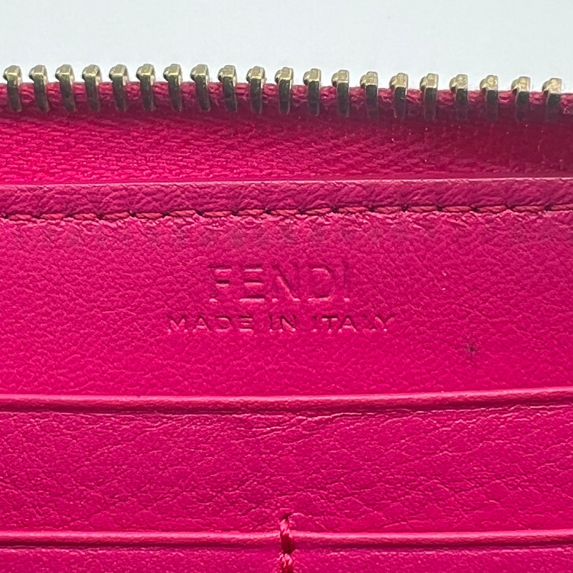 Zucca Spalmati FF Multicolor Zip Around Wallet Multicolor Fuchsia W21514