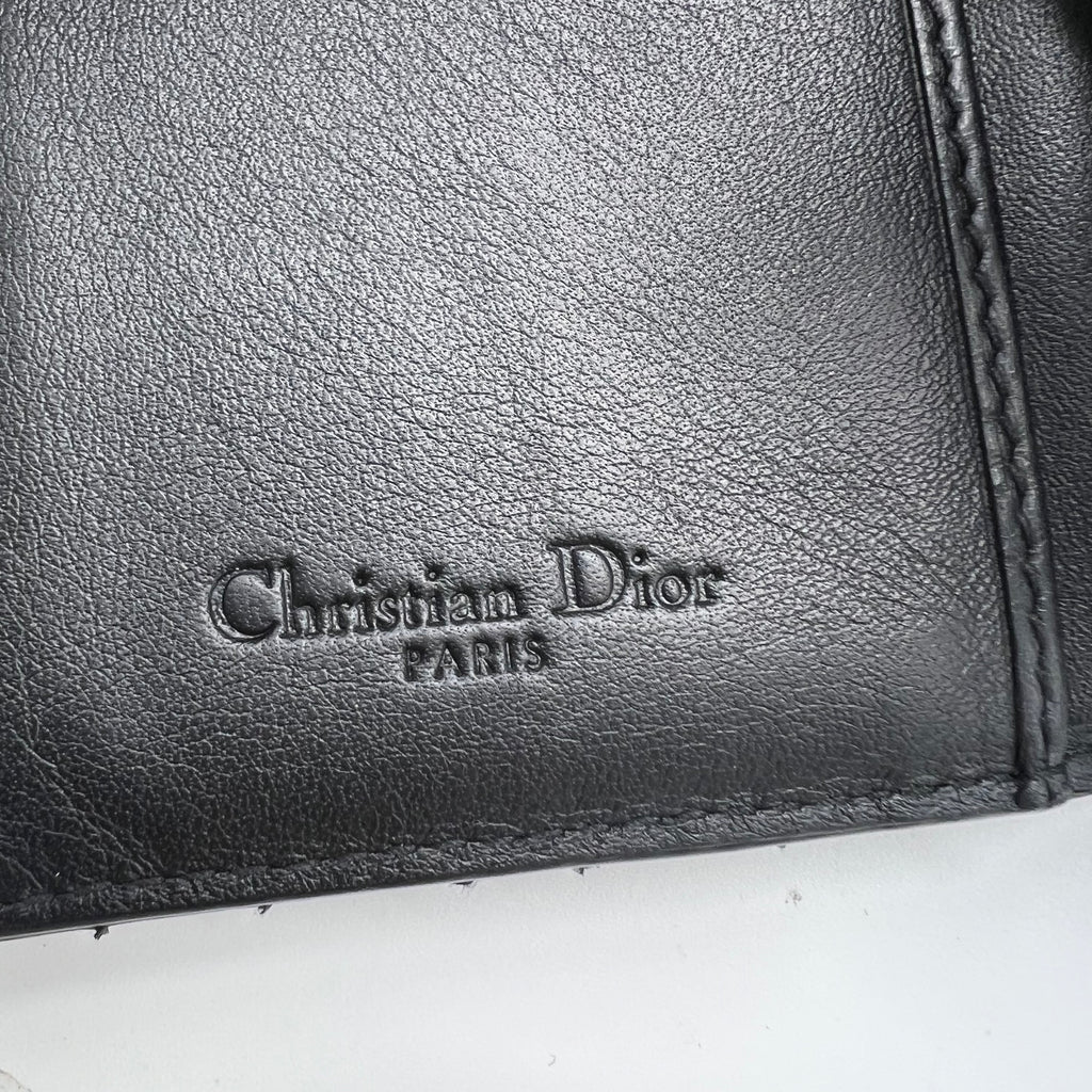 Patent Cannage Lady Dior Eden Wallet Black W21485