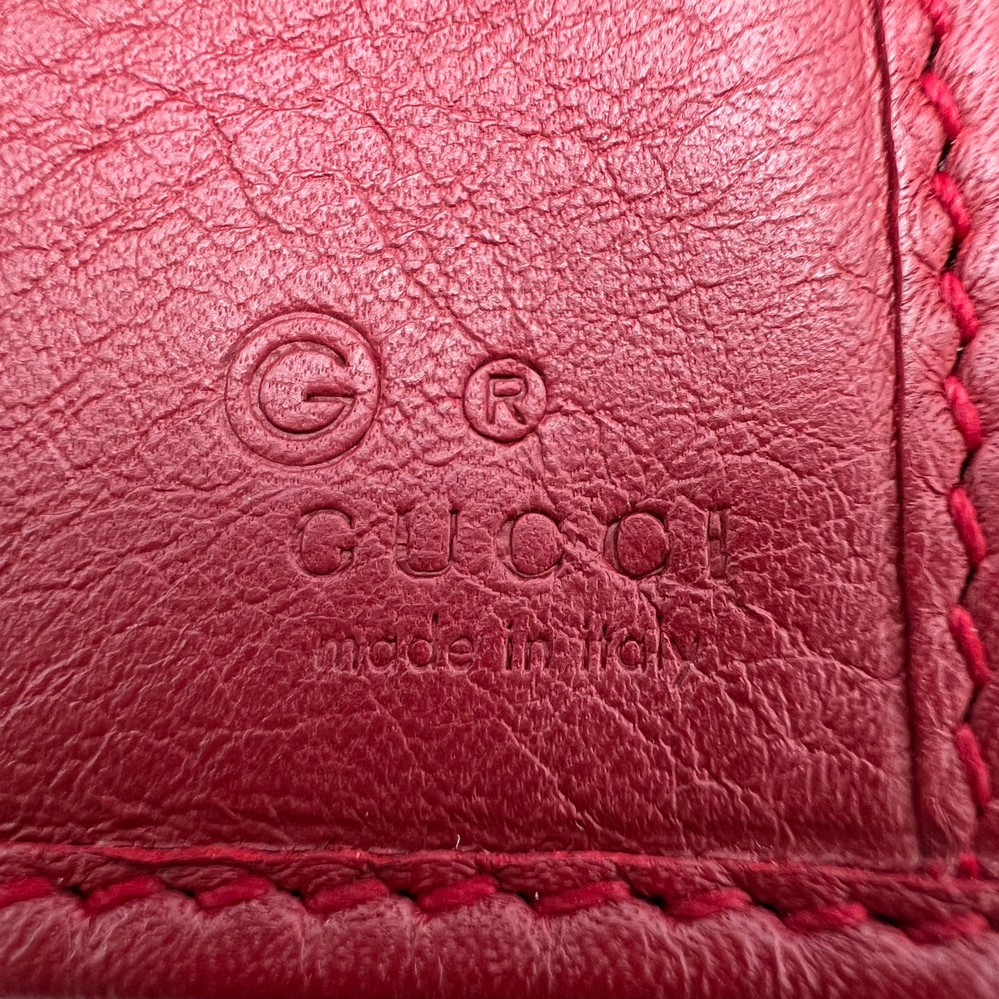 Gucci Microguccissima Leather Continental Flap Wallet (Red) W21645