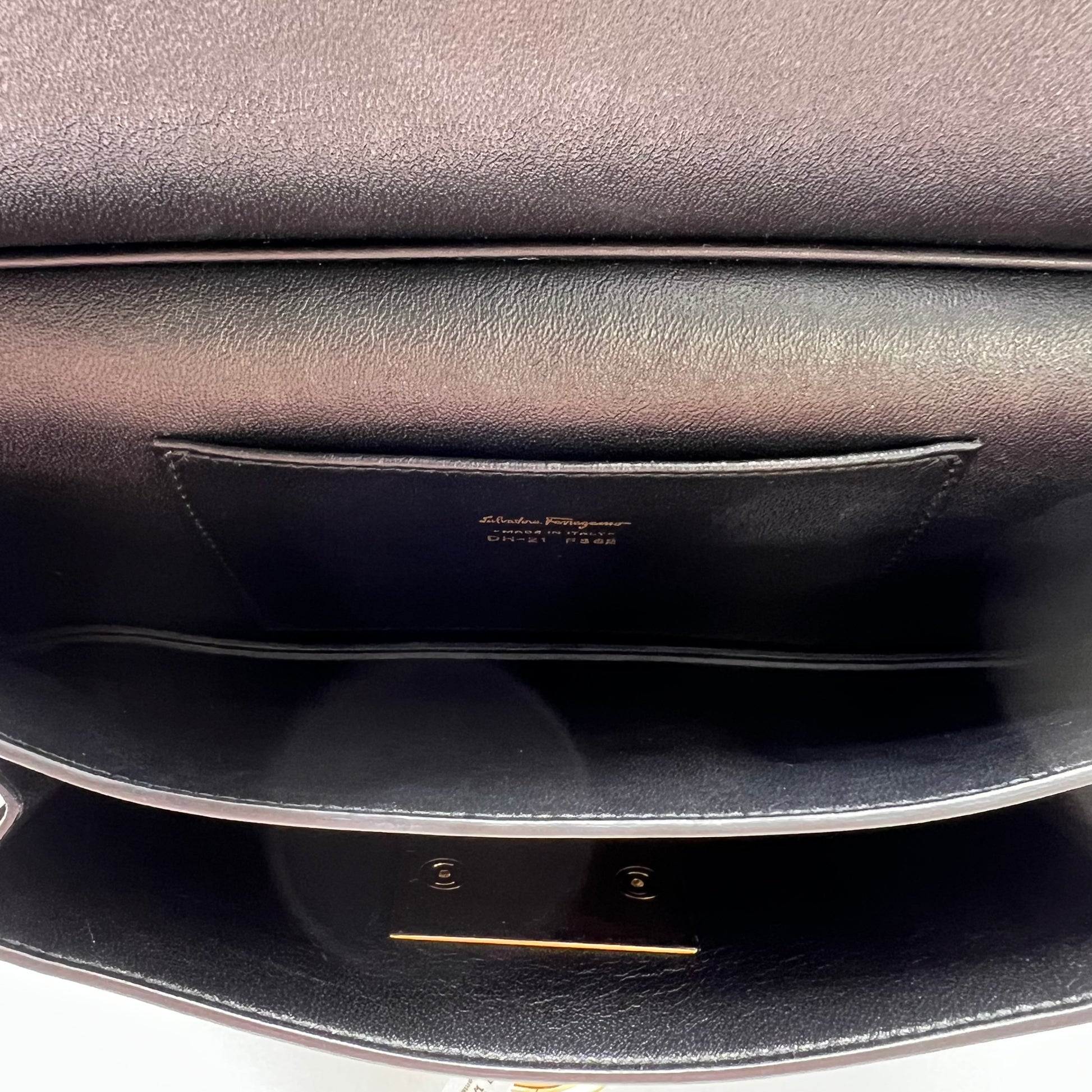 Salvatore Ferragamo Afef Lock Story Wristlet Clutch B22351