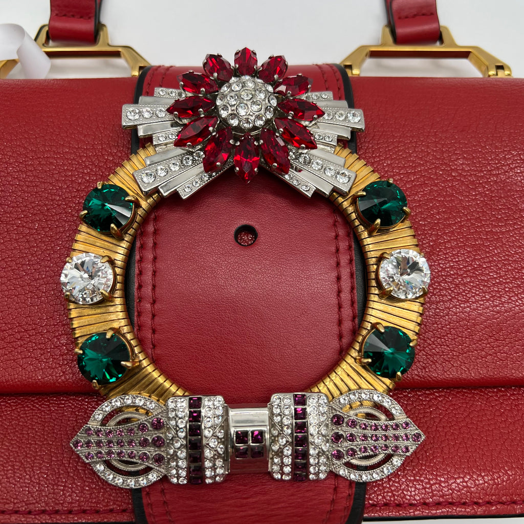 Miu Lady leather handbag