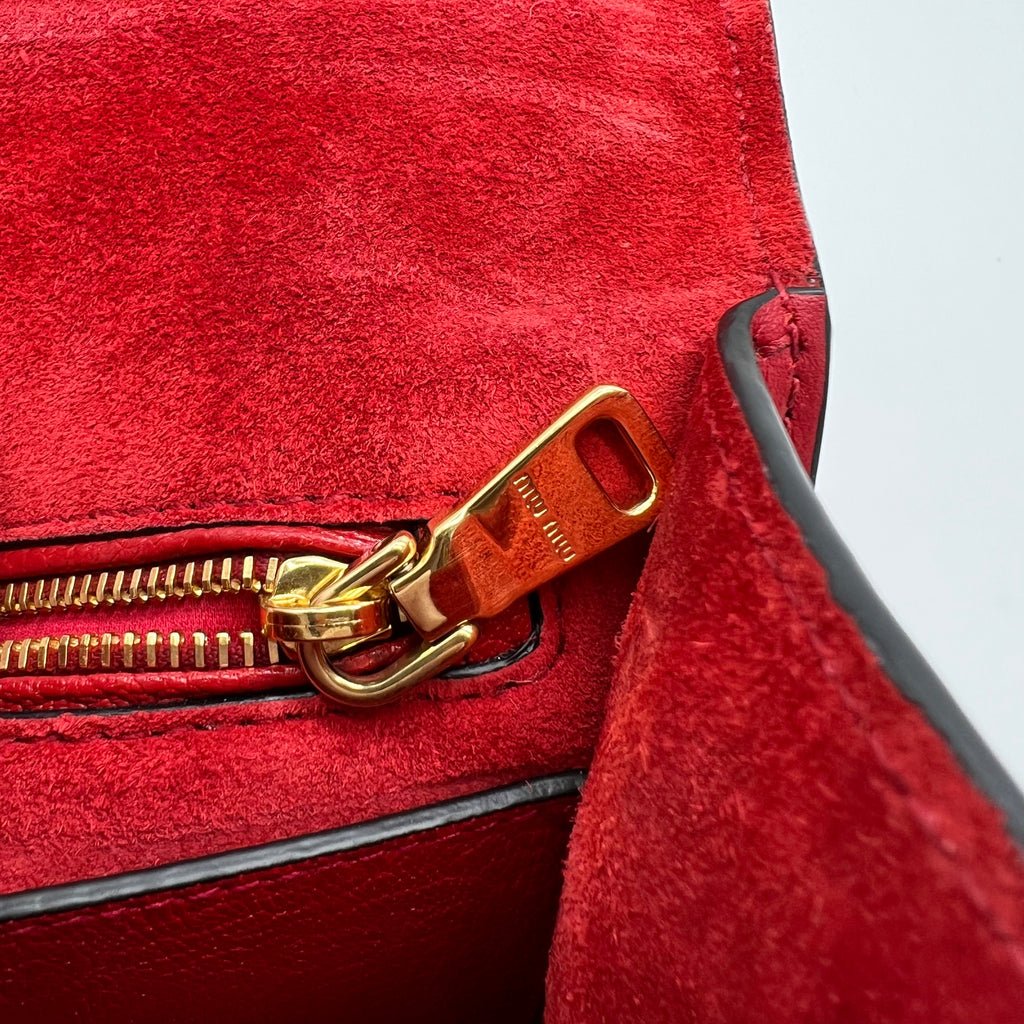 Miu Lady leather handbag