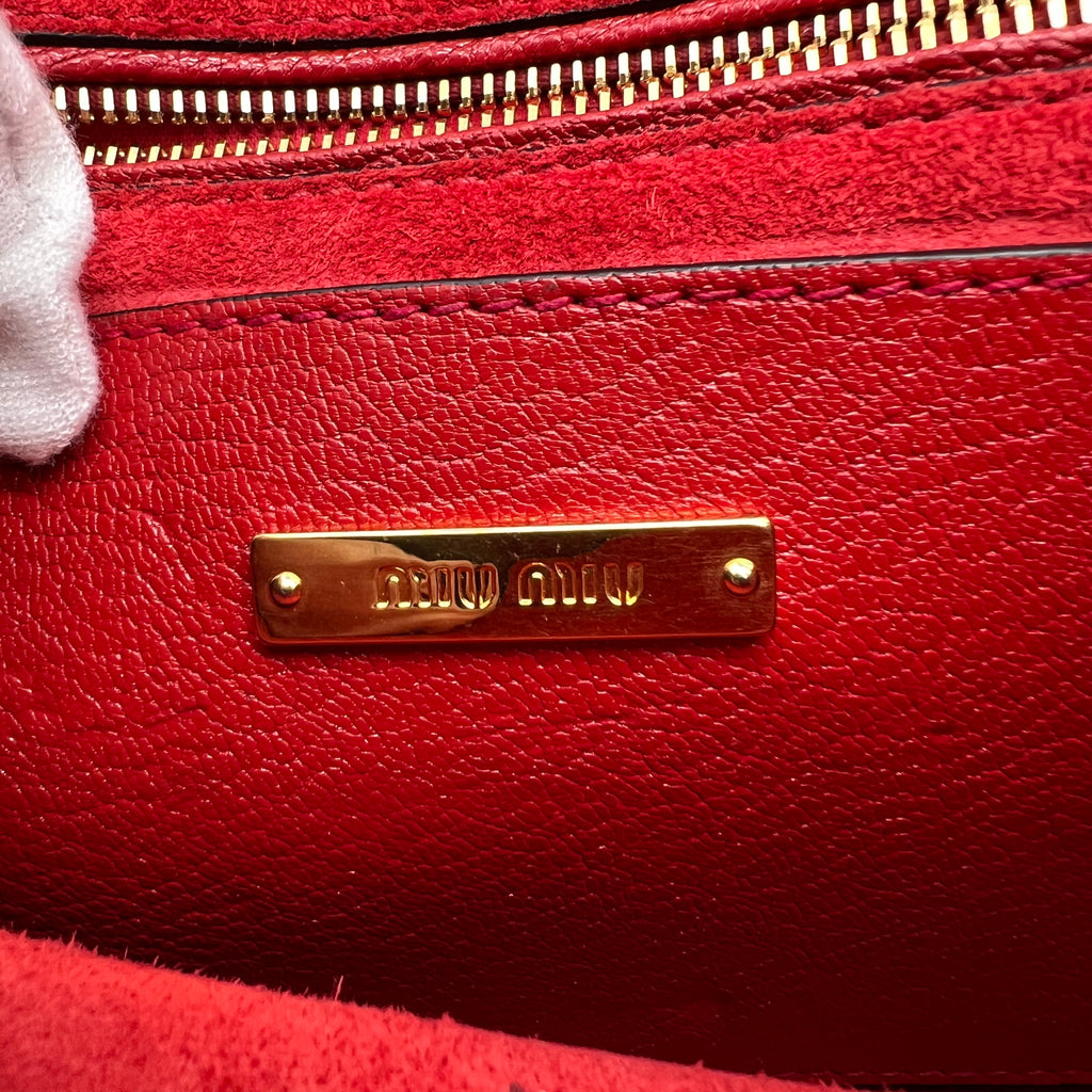 Miu Lady leather handbag