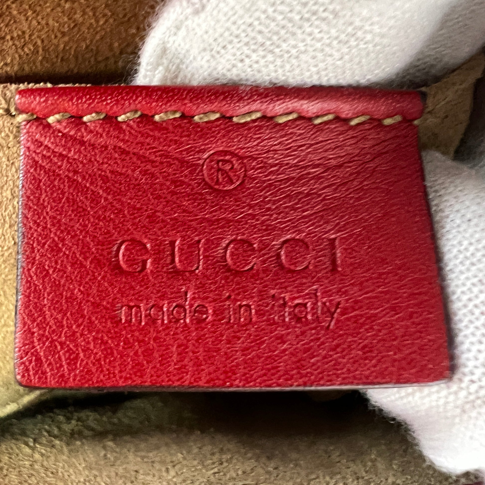 GG Supreme Monogram Calfskin Small Padlock Shoulder Bag Beige Hibiscus Red New Rosette B21617