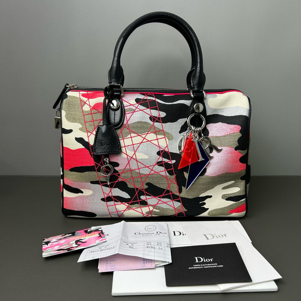 Christian Dior x Anselm  Reyle Camouflage Boston Bag LDZ0004