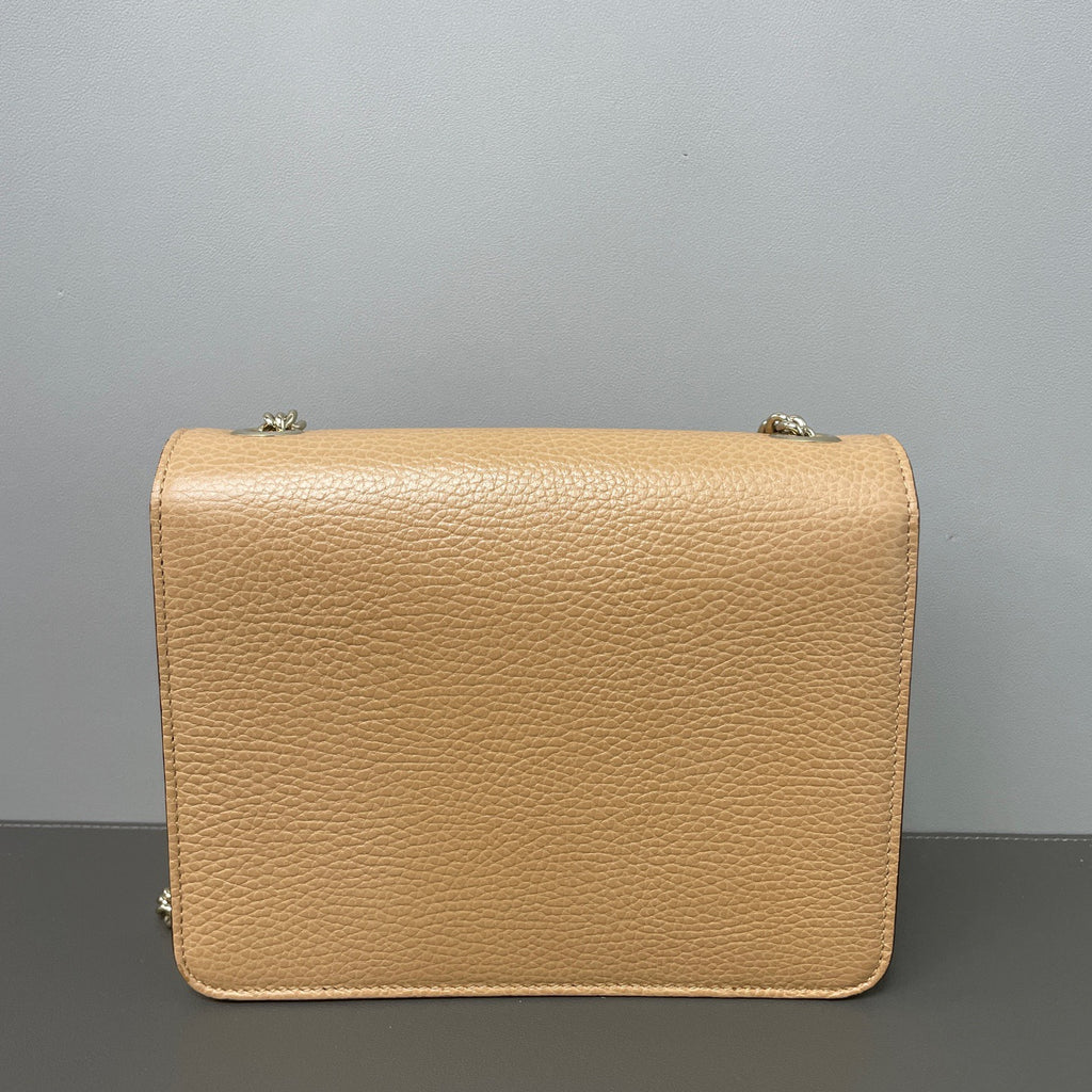 Gucci Interlocking G Leather  Chain Flap Shoulder Bag LDZ0006