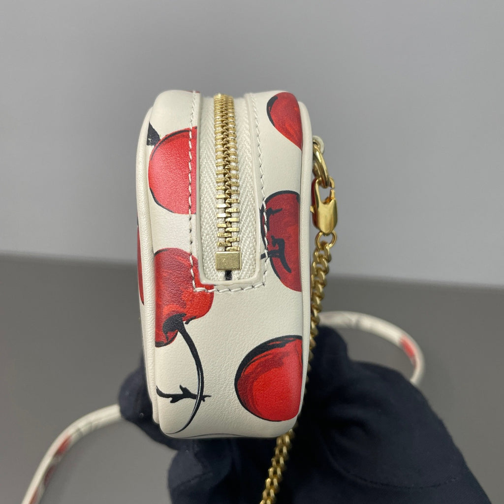 Saint Laurent Baby Lou Cherry Print Leather Micro Crossbody Bag LDZ0009