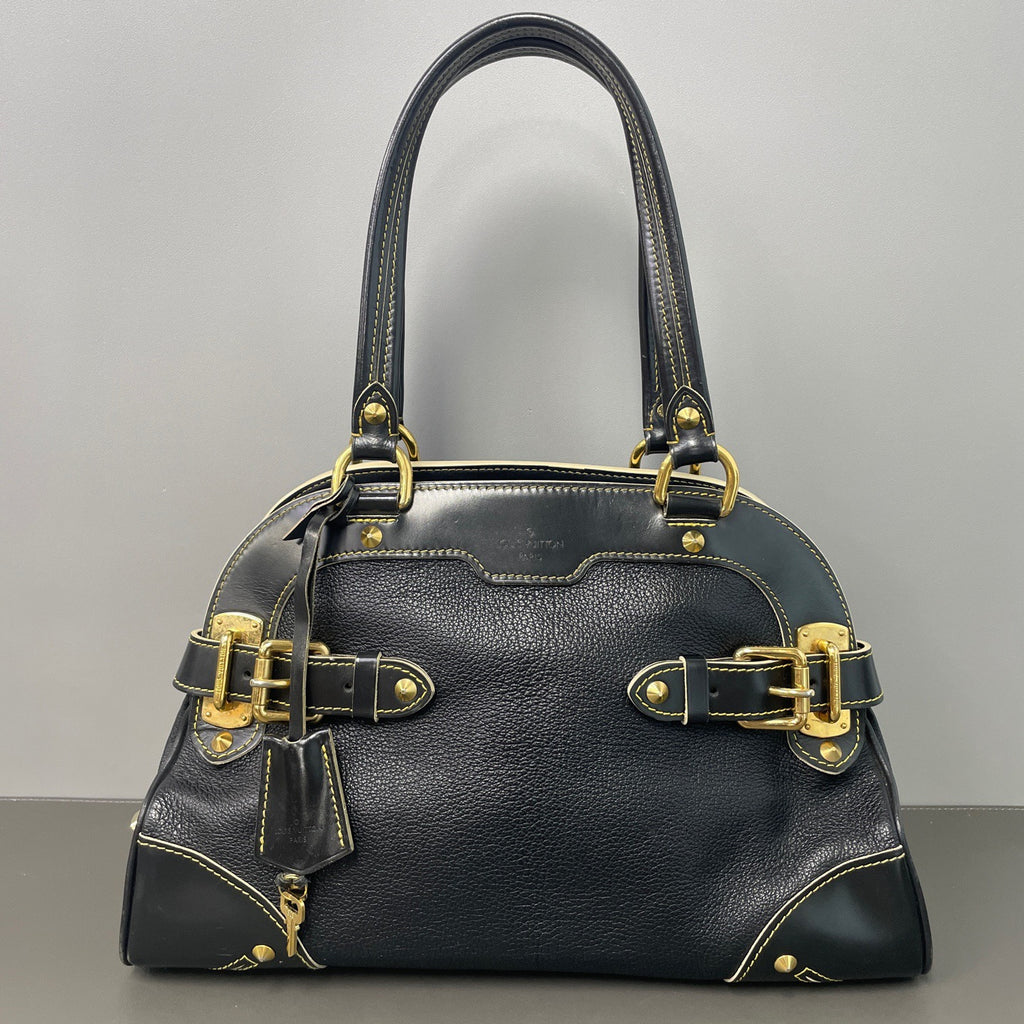 Louis Vuitton Suhali Lockit PM  Handbag (Black Goatskin) LDZ0030