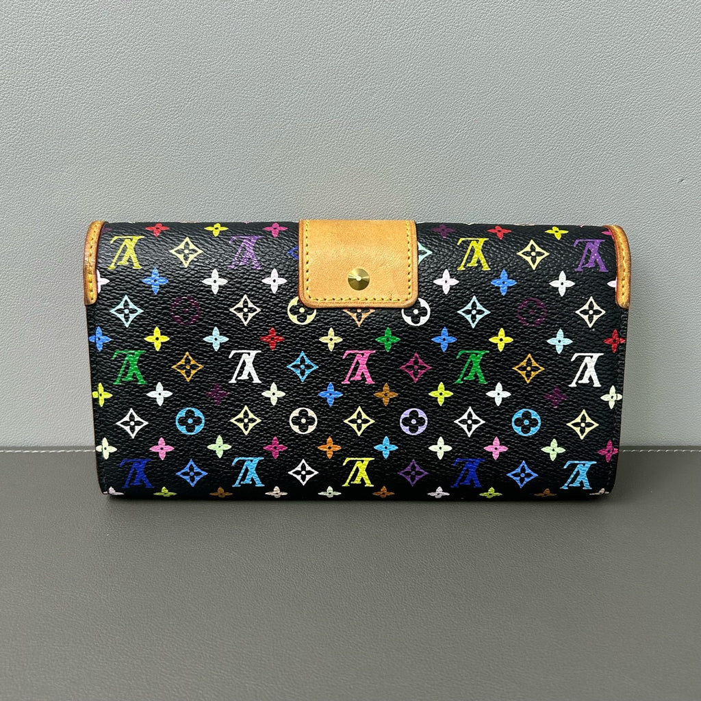 Louis Vuitton Sarah Noeud Wallet  (Black Monogram Multicolore LDZ0034