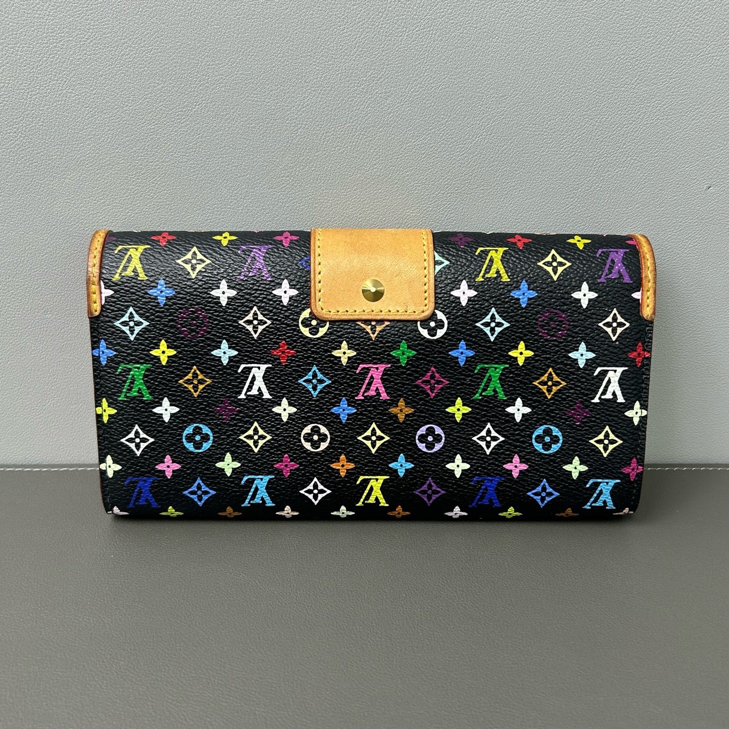 Louis Vuitton Sarah Noeud Wallet  (Black Monogram Multicolore LDZ0034
