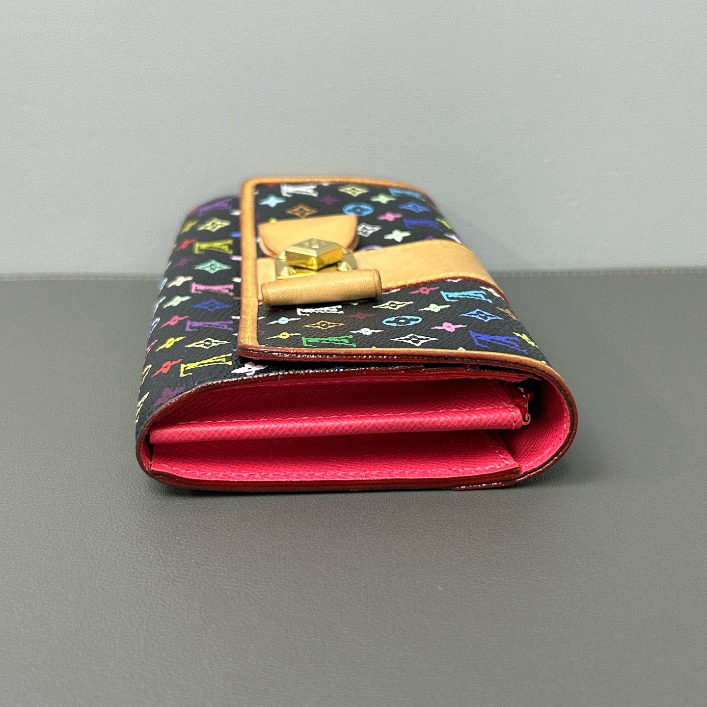 Louis Vuitton Sarah Noeud Wallet  (Black Monogram Multicolore LDZ0034