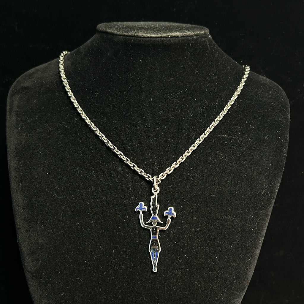 Hermès Le Clown / Acrobate Enamel Pendant Necklace LDZ0045