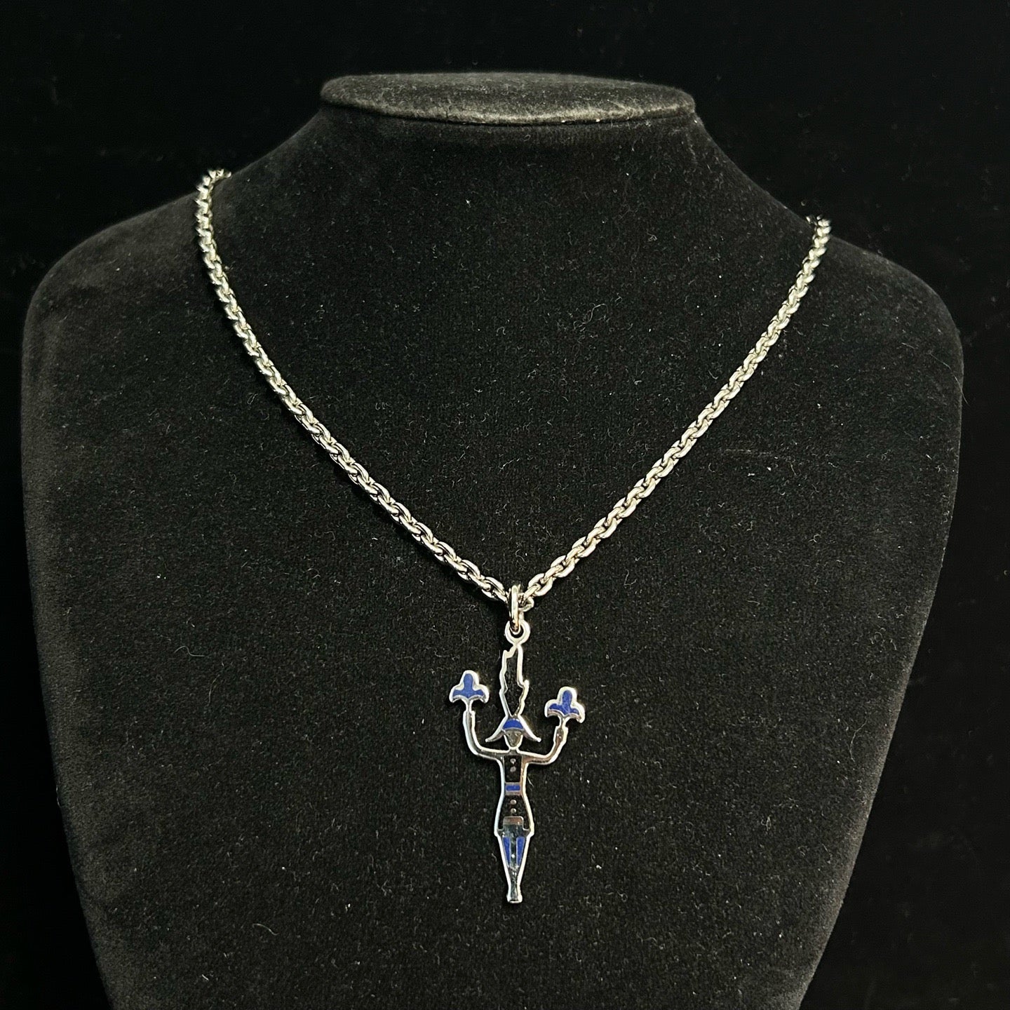 Hermès Le Clown / Acrobate Enamel Pendant Necklace LDZ0045