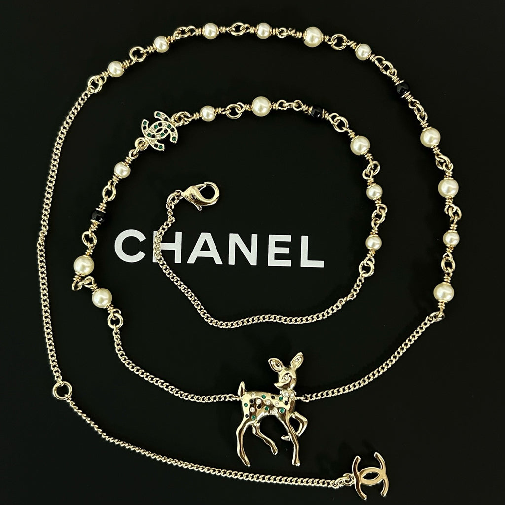 Chanel Bambi Deer Necklace LDZ0055