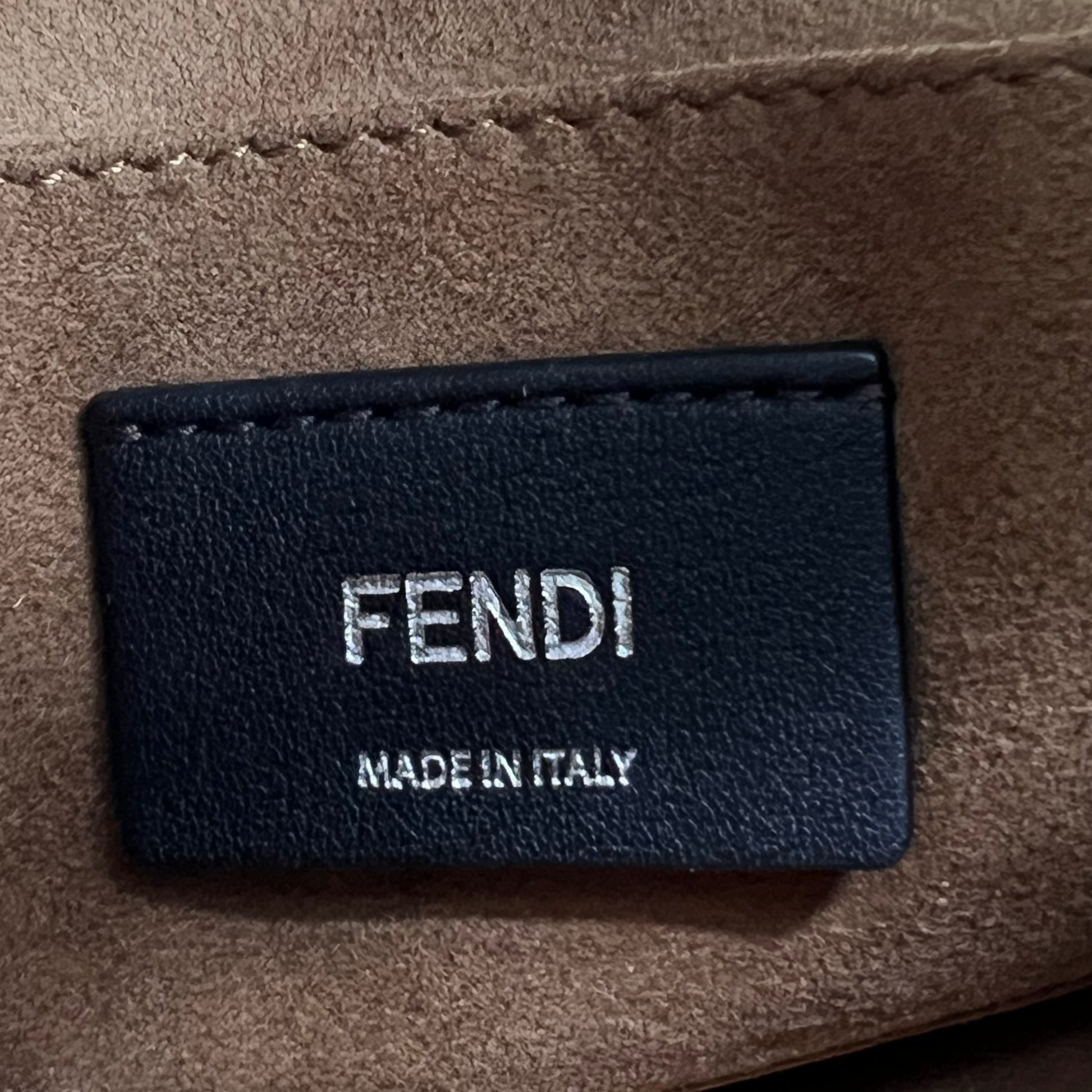 Fendi Kan I Scalloped Leather Shoulder Bag B22436