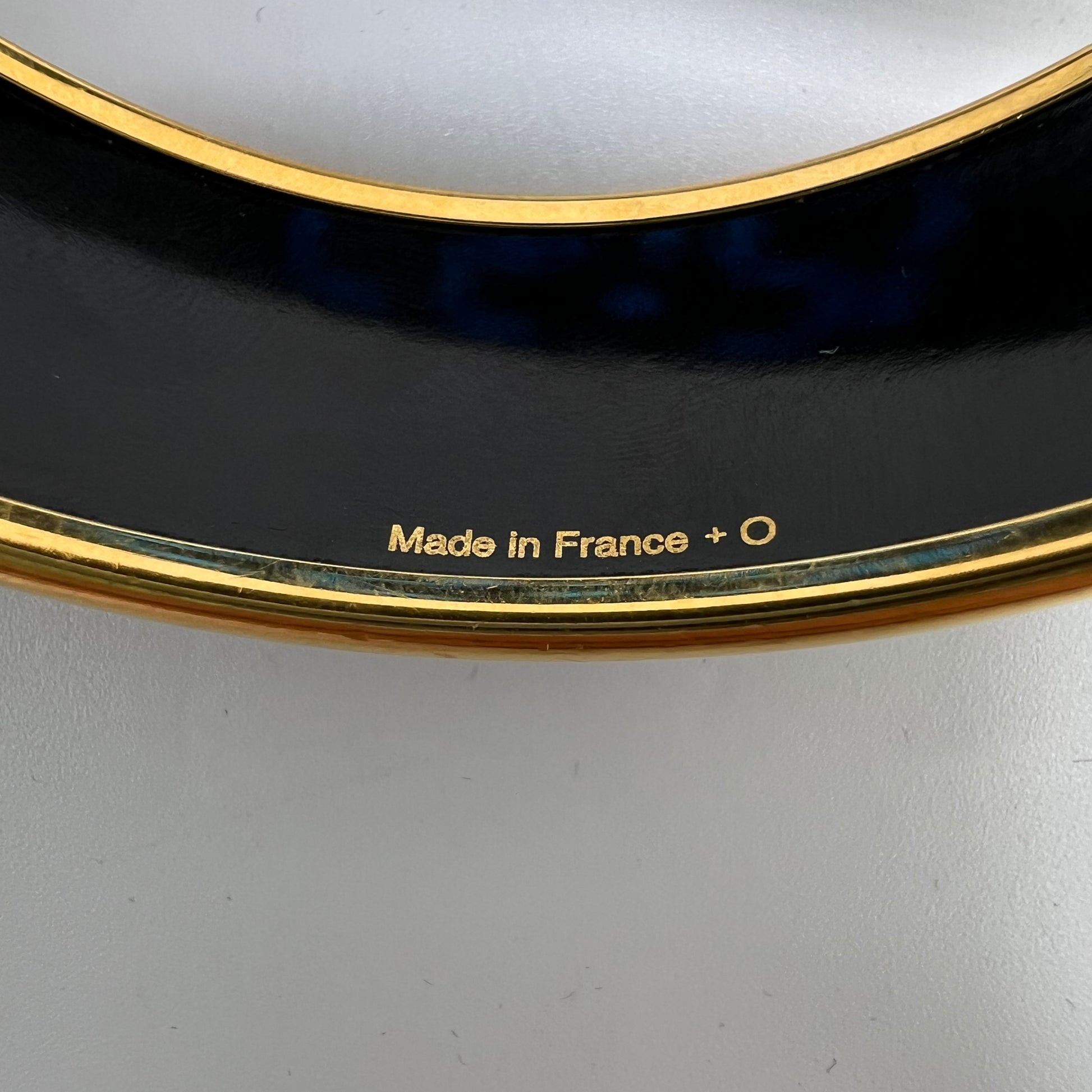 Enamel Printed Wide Grand Apparat Bracelet 65 Black W21834