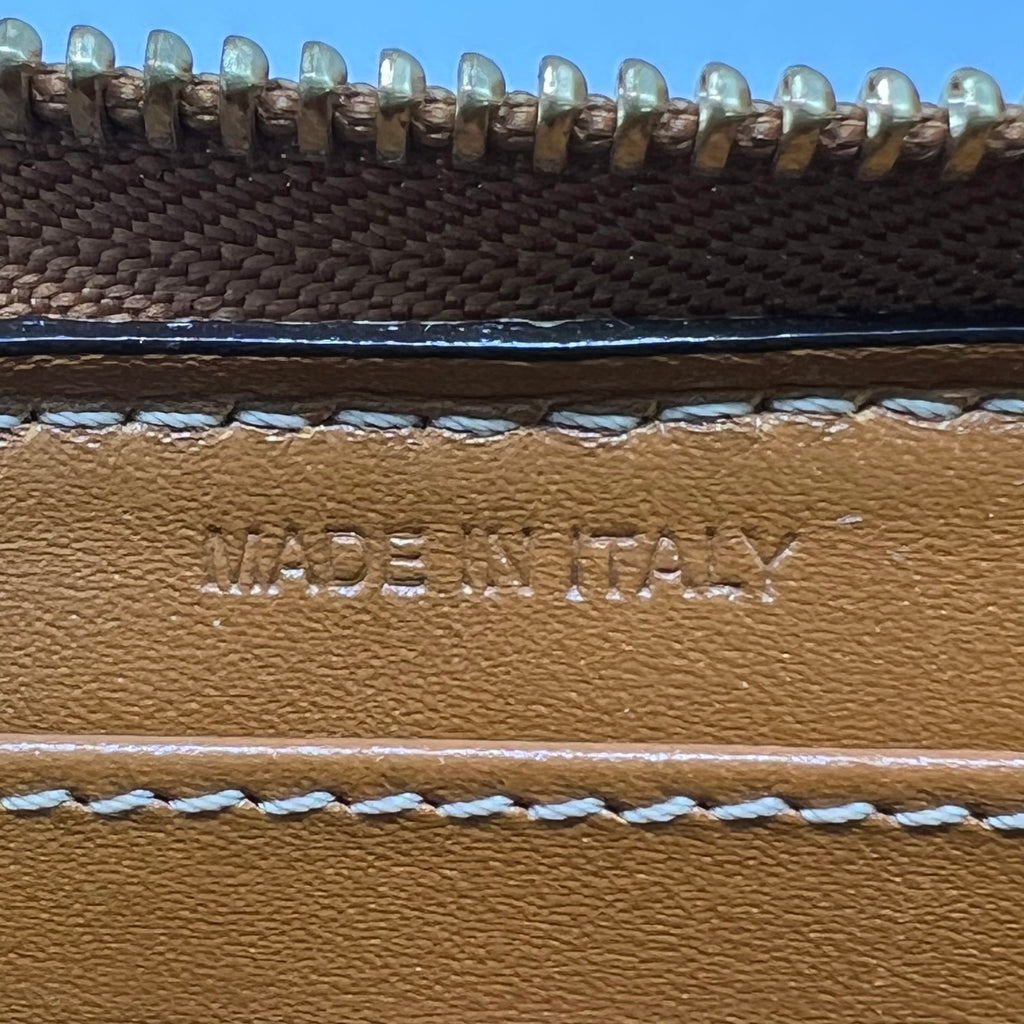Burberry Beige/Brown House Check PVC and Leather Zip Around Wallet W21721