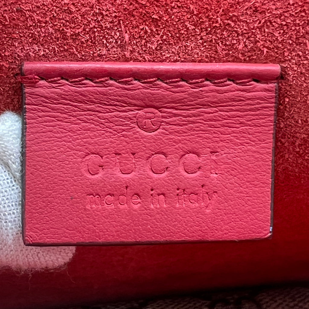 GG Supreme Monogram Suede Cudu Medium Dionysus Shoulder Bag Beige Ebony Vulcanic Red B22309