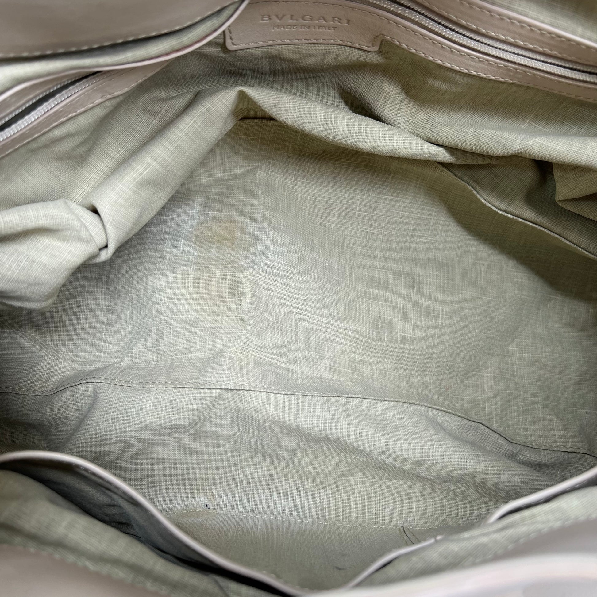 Bvlgari Bvlgari Off-White Leather Chandra Hobo twins B21043