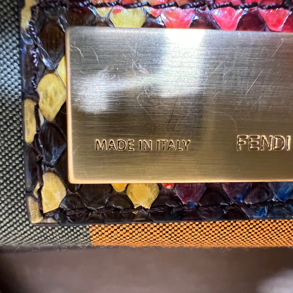 Fendi Large Peekaboo Python Top Handle Bag B22579